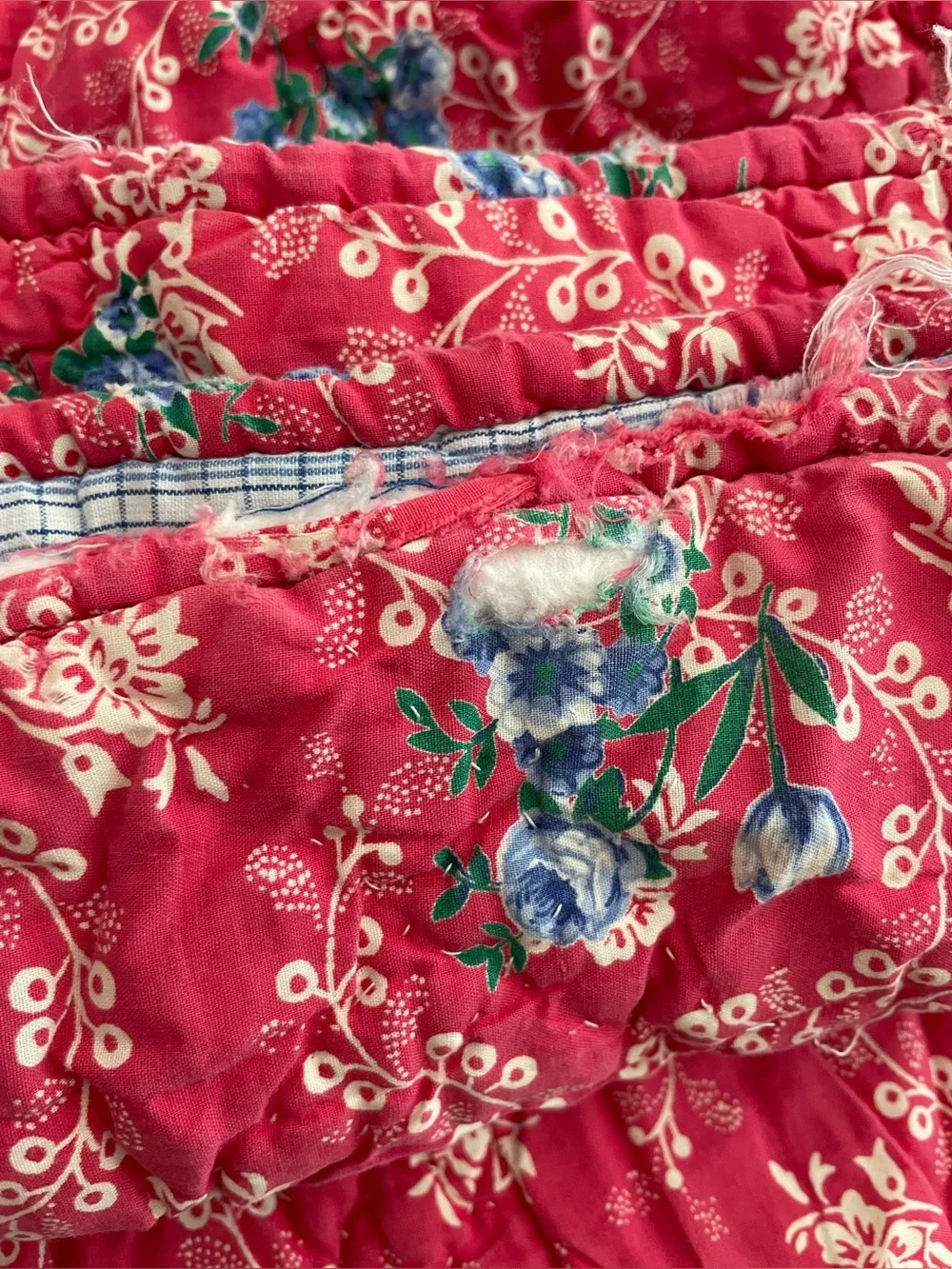 THE LINEN SOURCE Y2K Cotton Floral Cottagecore Shabby Chic Romantic King Quilt